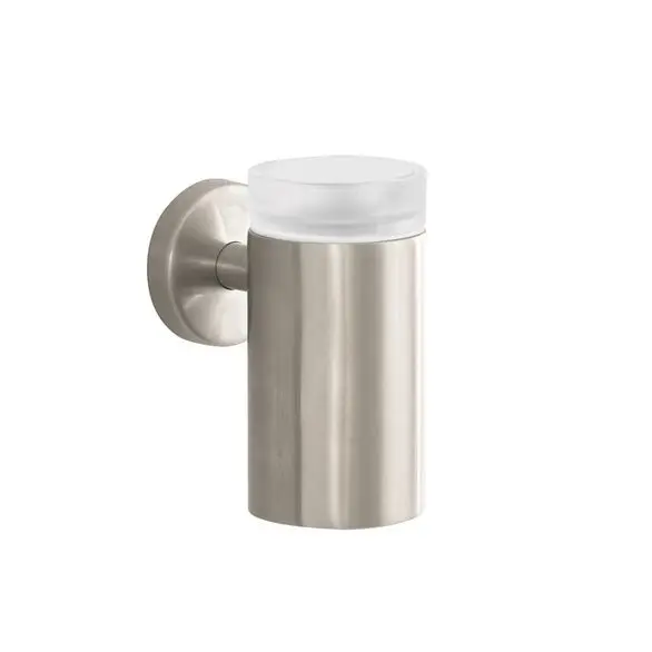 Hansgrohe Logis - Zahnputzbecher mit Halter, Glas/Nickel gebürstet 40518820