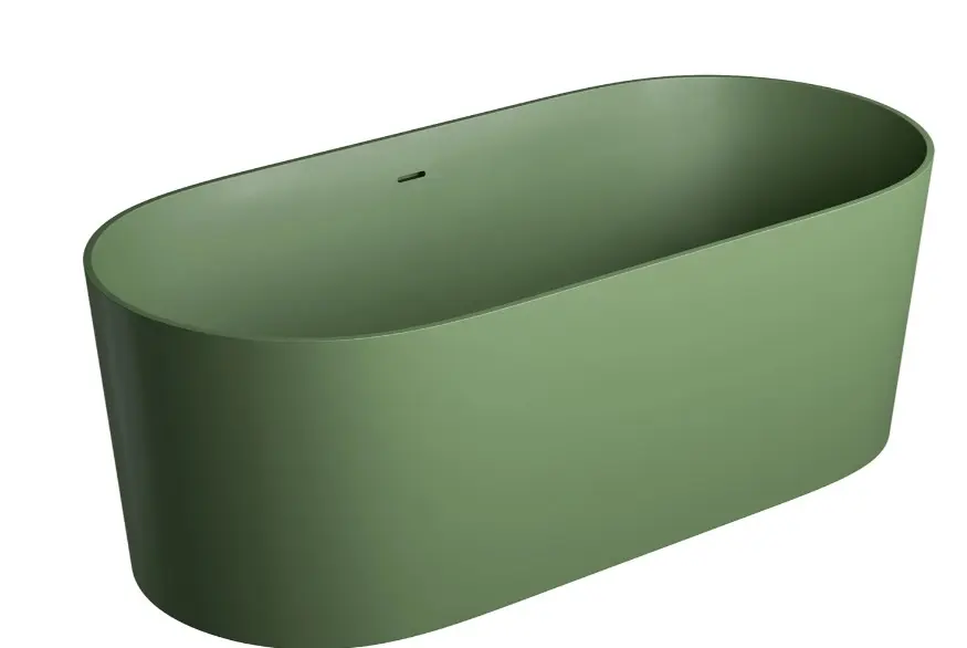 OMNIRES Ovo M+ - Slobodno stojeća kada, 160 x 74 cm, mat maslinasta OVO160WWZPOL