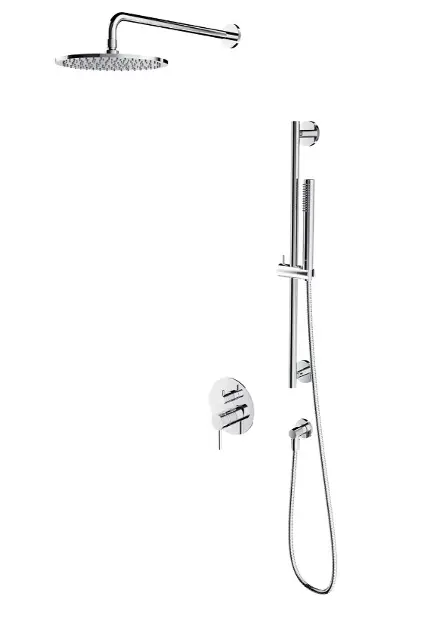 OMNIRES Y - Set za tuš s ugradbenim miješalicom, uključujući glavu tuša, promjer 25 cm, krom SYSY47CR