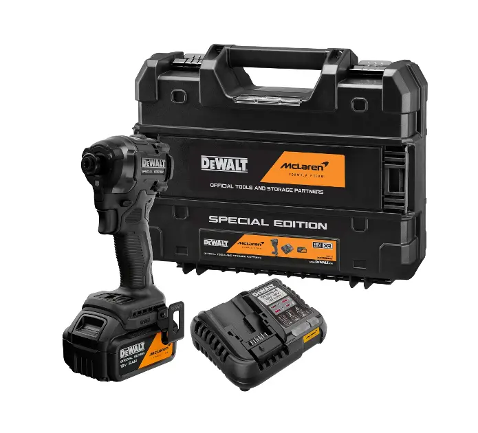 Levně DeWALT - 18V AKU rázový utahovák, McLaren, 1x aku 5,0 Ah XR Li-Ion, nabíječka DCF86MP1T