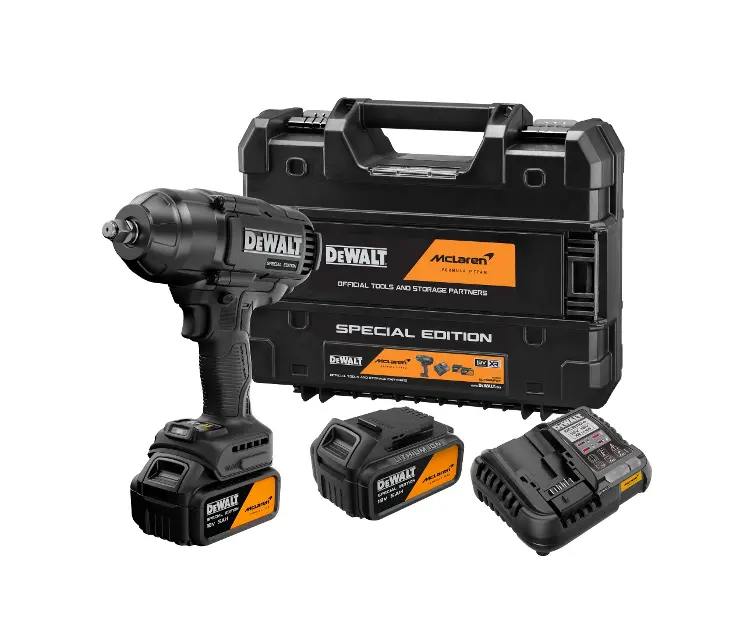 Levně DeWALT - 18V AKU rázový utahovák, McLaren, 2x aku 5,0 Ah XR Li-Ion, nabíječka DCF99MP2T
