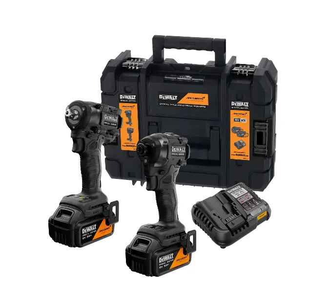 Levně DeWALT - 6dílná sada AKU rázových utahováků, baterií a nabíječky, McLaren DCK2224MP2T