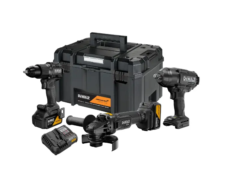 Levně DeWALT - 7dílná sada AKU nářadí, baterií a nabíječky, McLaren DCK3222MP2T