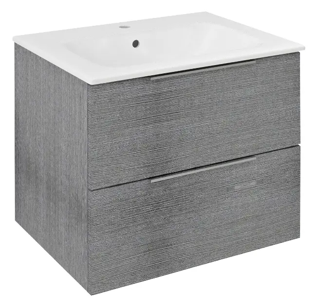 Sapho Cirasa - Ormarić za umivaonik 59x52x46 cm, 2x ladica, srebrni hrast CR611-1111