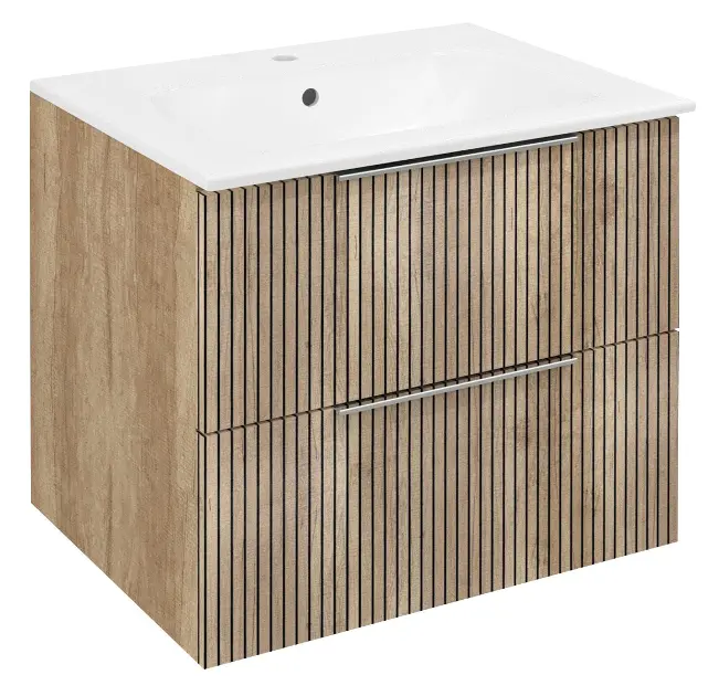 Sapho Cirasa - Ormarić za umivaonik Strip 59x52x46 cm, 2x ladica, hrast Alabama CR611-2322