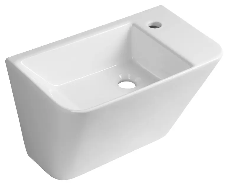 E-shop Sapho - Umývadielko Primo 50x28 cm, bez prepadu, otvor na batériu, biela 100605
