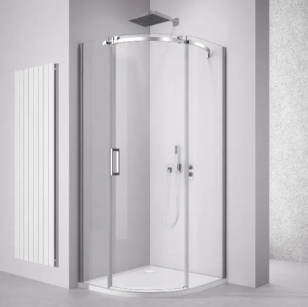 Polysan Thron - Tuš kabina Square četvrtkružna 90x90 cm, desna, Antidrop, prozirno staklo/krom TL2690R-5002