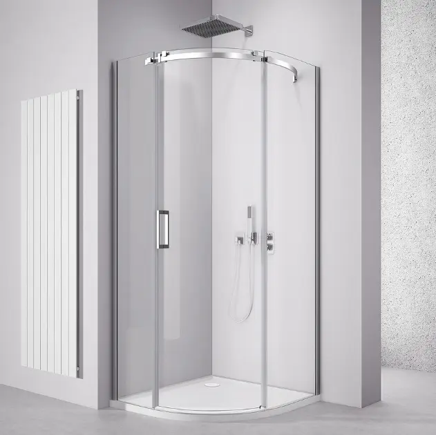 Levně Polysan Thron - Sprchový kout Square čtvrtkruhový 90x90 cm, pravá, Antidrop, čiré sklo/chrom TL2690R-5002