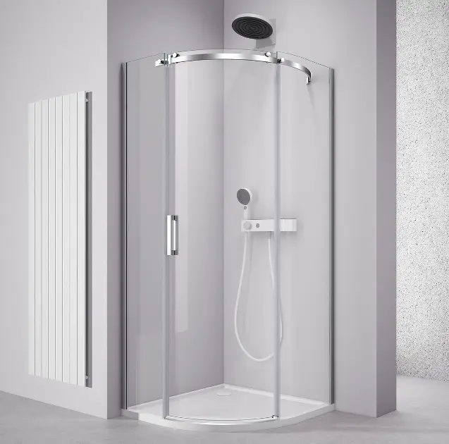 Polysan Thron - Okrugla tuš kabina četvrt-kružna 90x90 cm, desna, Antidrop, prozirno staklo/krom TL2690R-5005