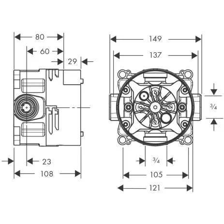 Hansgrohe IBox Universal - Corpo Incasso Per Docce E Vasche, Compatibile Con 200+ Set Esterni - Foto 10