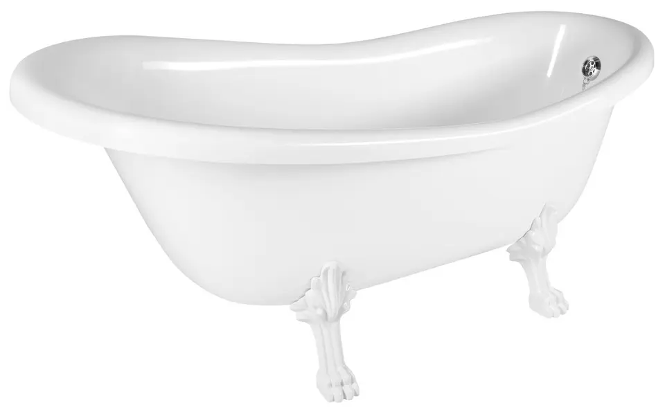 Levně Polysan Retro - Volně stojící vana 168x76,2 cm, bílá/bílá 43348