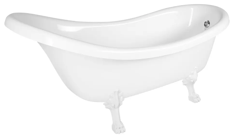 E-shop Polysan Retro - Voľne stojaca vaňa 174,5x82 cm, biela/biela 43378