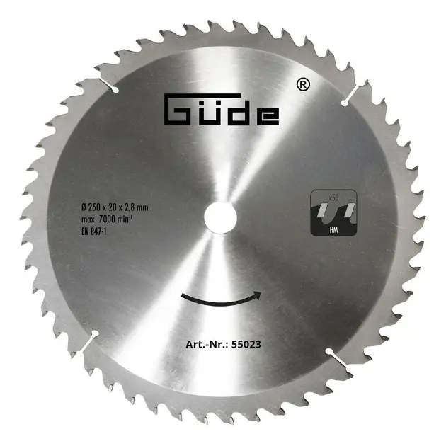 Güde - Hartmetall-Kreissägeblatt, 250x20 mm 55023