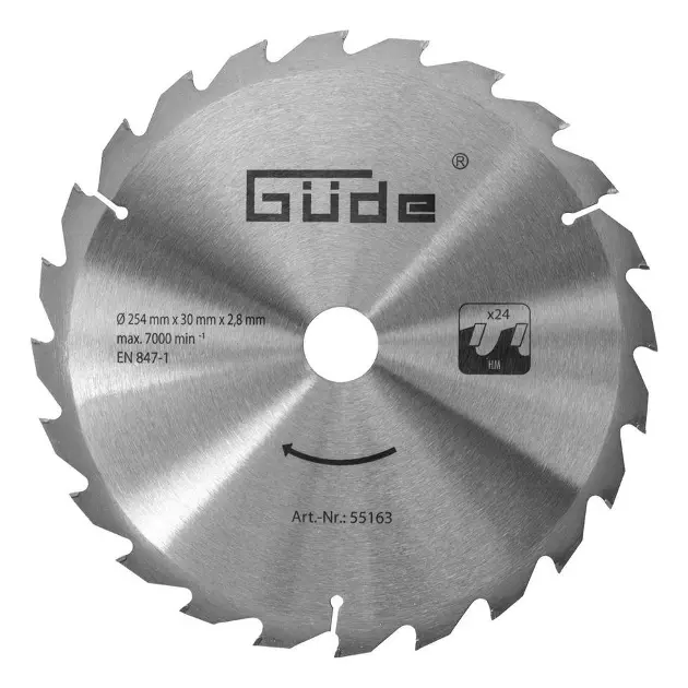 Güde - Pílový kotúč HM 254x30 mm 55163