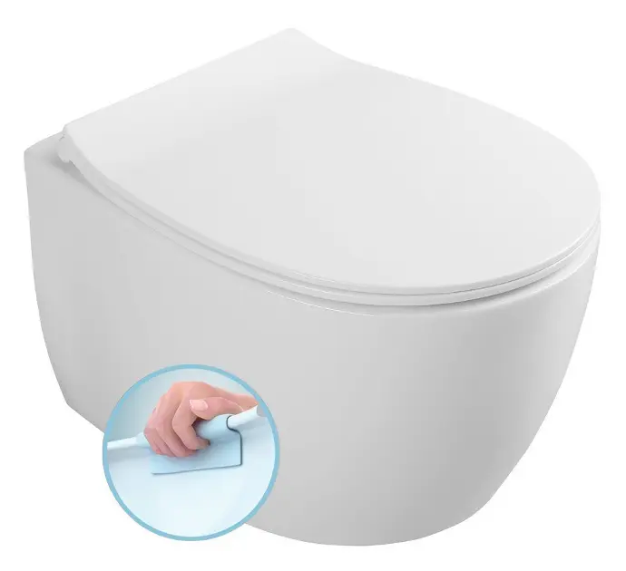 E-shop Sapho Isvea - Závesné WC Sentimenti, Rimless, biela 10AR02014