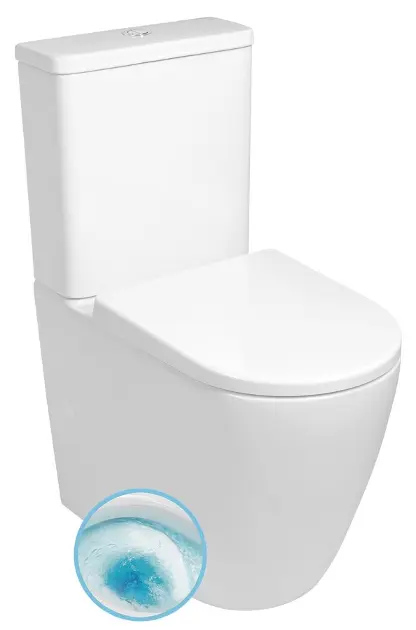 E-shop Sapho - WC kombi Turku, Vortex Rimless, vario odpad, biela PC104V