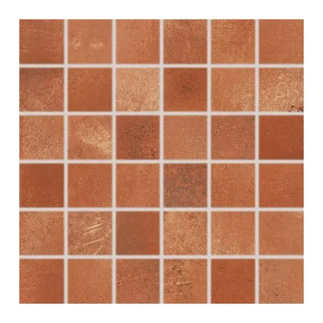 RAKO Via - Mozaika 4,8x4,8 cm, červenohnedá DDM05712