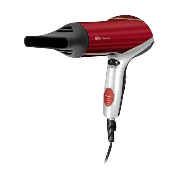 Braun - Fén na vlasy HD770 Satin Hair 7, červená/stříbrná 3030050182255
