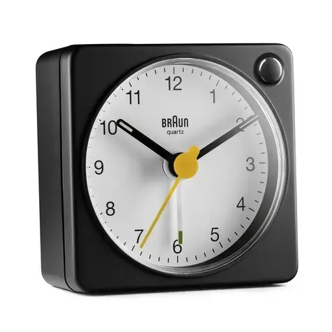 Braun - Analóg ébresztőóra BC02, fekete/fehér 4007218670236