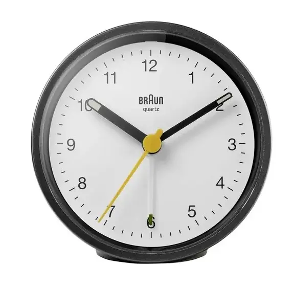 Braun - Analóg ébresztőóra BC12, fekete/fehér 4007218670496