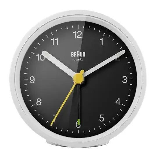 Braun - Analógový budík BC12, biela/čierna 4007218670502