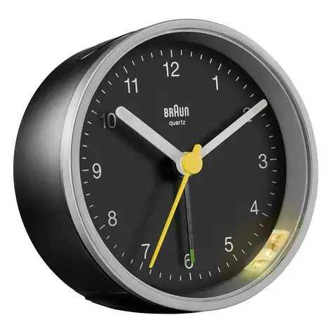 Braun - Analóg ébresztőóra BC12, ezüst/fekete 4007218671028