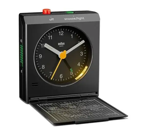 Levně Braun - Analogový budík BC05, černá 4007218677044