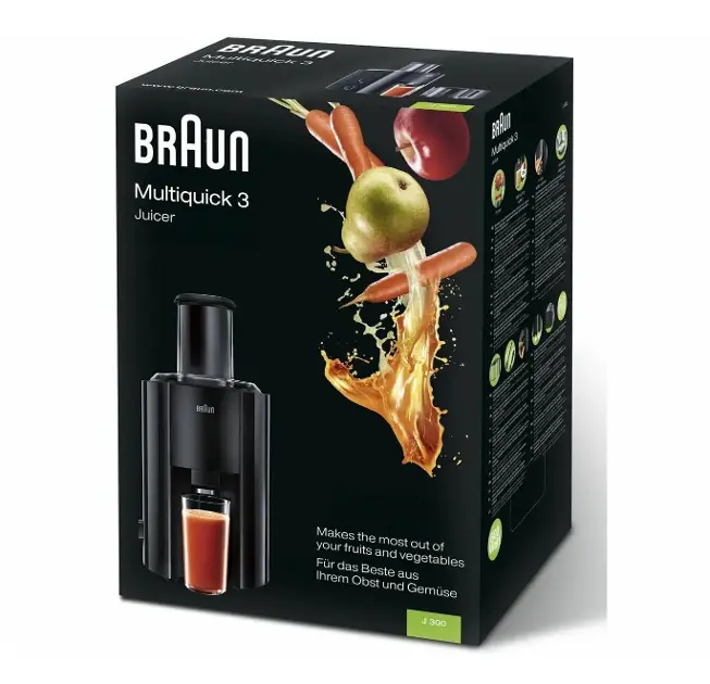 Braun - Extracteur de jus J 300 Multiquick 3, noir 4210201045144 ...