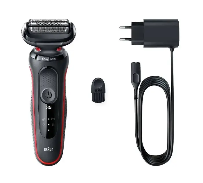 Braun - Pánský holicí strojek 51-R1000s WetDry, černá/červená 4210201430865