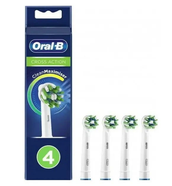 Oral-B - Náhradní hlavice CrossAction, bílá, 4 ks 4210201354369