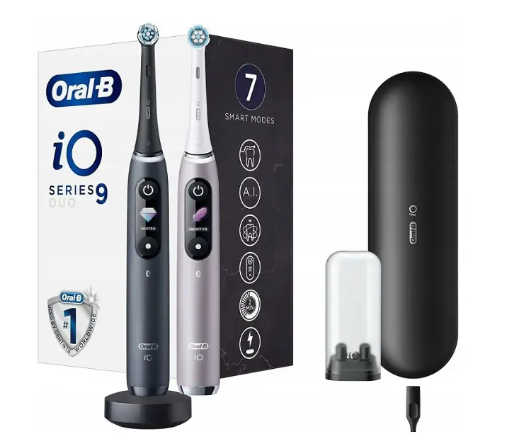 Oral-B - Elektrický kartáček iO Series 9 Duo, černá/růžová 4210201411574
