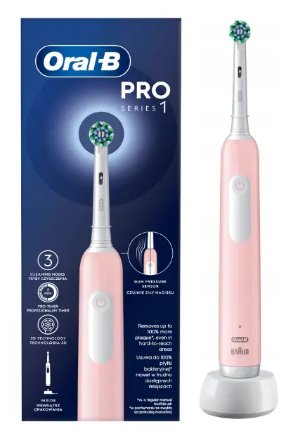 Oral-B - Elektrický kartáček Pro Series 1 CrossAction, růžová 8001090918277