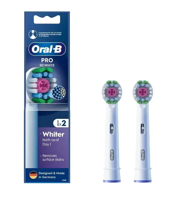 Oral-B - Náhradní hlavice Pro 3D White, bílá, 2 ks 8006540847183