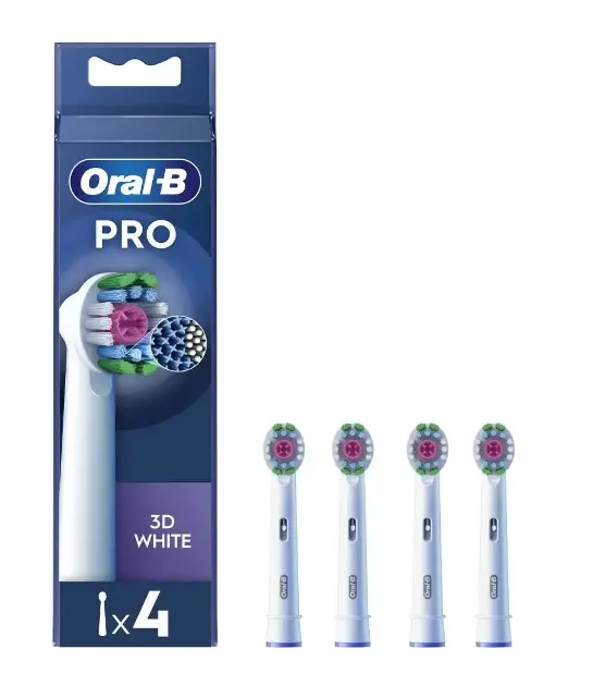 Oral-B - Náhradní hlavice Pro 3D White, bílá, 4 ks 8006540847213