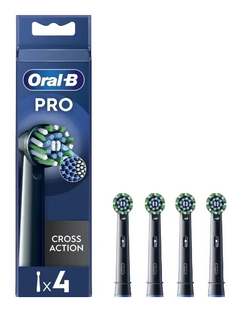 Oral-B - Náhradní hlavice Pro CrossAction, černá, 4 ks 8006540847671