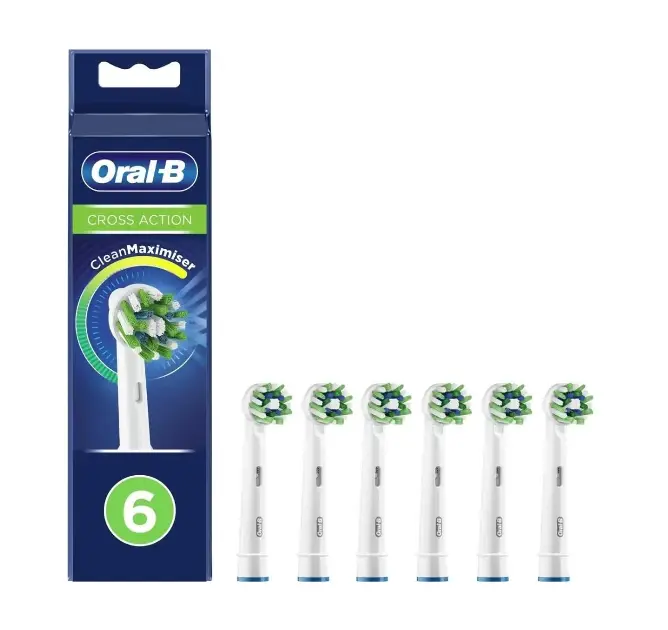 Oral-B - Náhradní hlavice Pro CrossAction, bílá, 6 ks 8006540847879