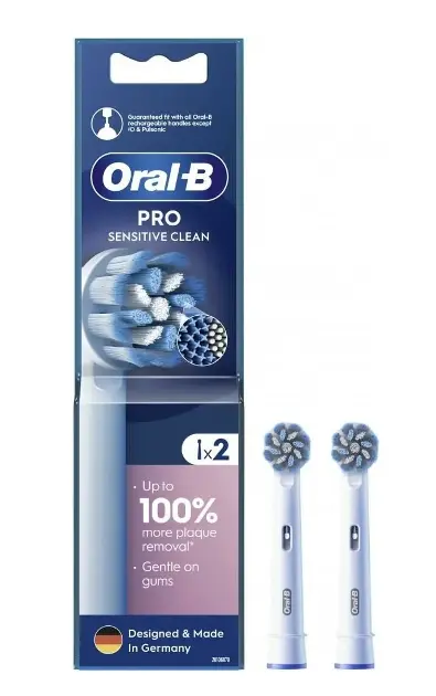 Oral-B - Náhradní hlavice Pro Sensitive Clean, bílá, 2 ks 8006540847923