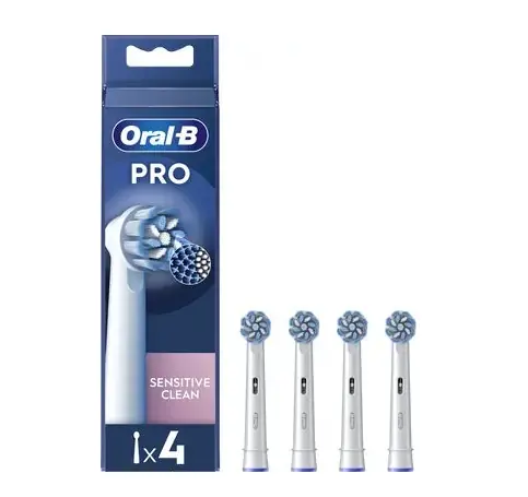 Oral-B - Náhradní hlavice Pro Sensitive Clean, bílá, 4 ks 8006540847961