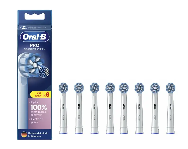 Oral-B - Náhradní hlavice Pro Sensitive Clean, bílá, 8 ks 8006540848036