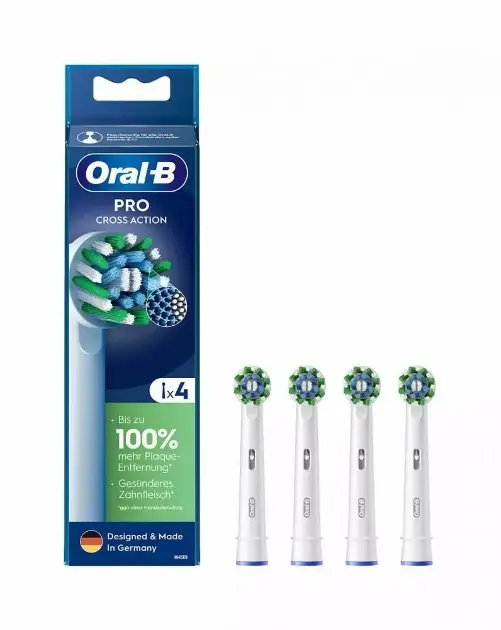 Oral-B - Náhradní hlavice Pro CrossAction, bílá, 4 ks 8006540860380