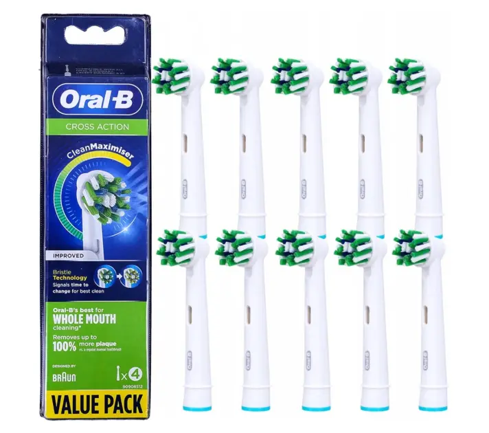 Oral-B - Náhradní hlavice Pro CrossAction, bílá, 10 ks 8006540860595
