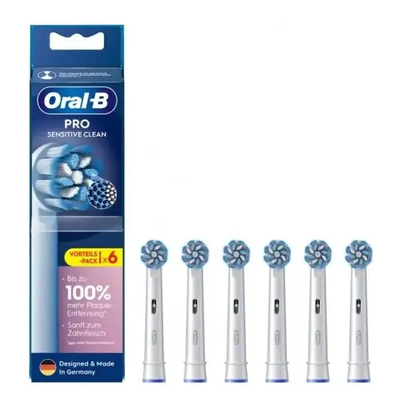 Oral-B - Náhradní hlavice Pro Senstivive Clean, bílá, 6 ks 8006540860717