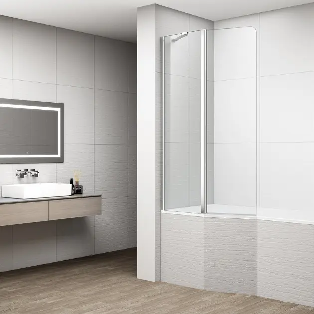 Levně Polysan - Vanová zástěna Rota s pevnou stěnou 90x150 cm, čiré sklo FA920