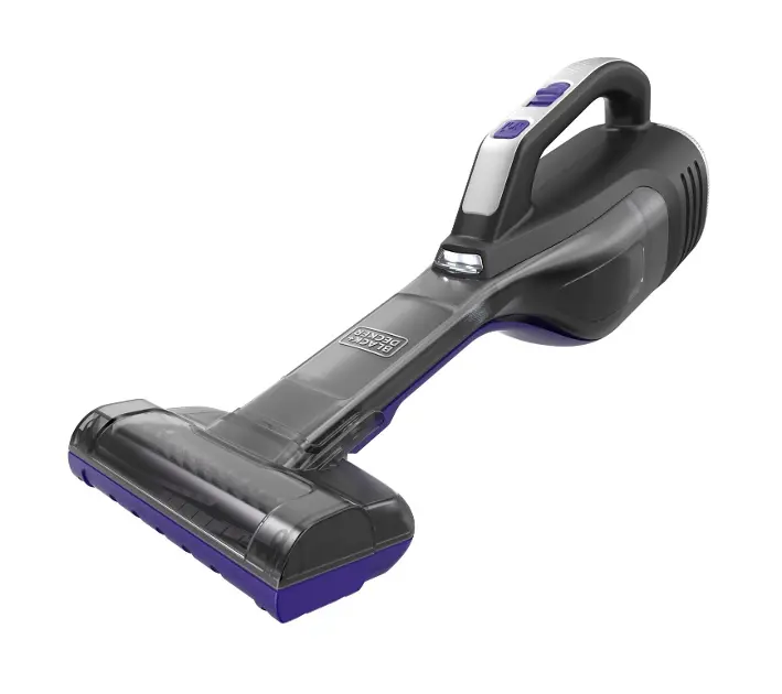 BLACK+DECKER - 14V AKU ruční vysavač, nabíjecí stanice, titanová/fialová DVD320BP-QW