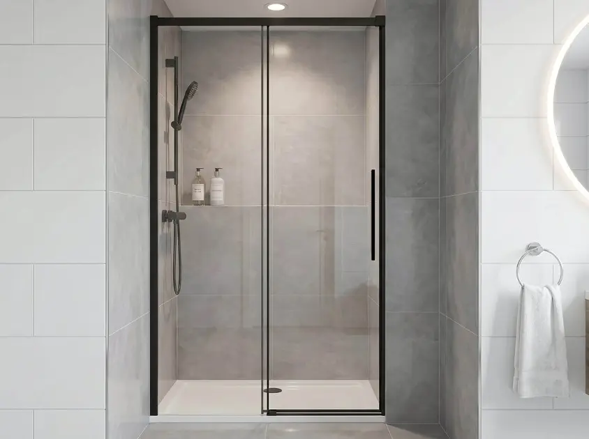 E-shop Gelco Lux - Sprchové dvere 110 cm, číre sklo/čierna GU1211B
