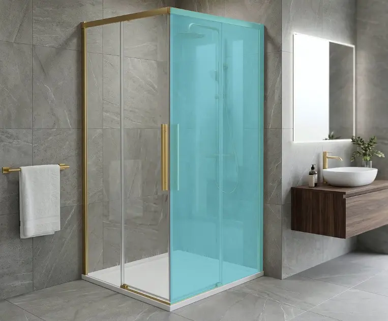 Levně Gelco Lux - Sprchové dveře 90 cm, čiré sklo/zlatá GU2190G