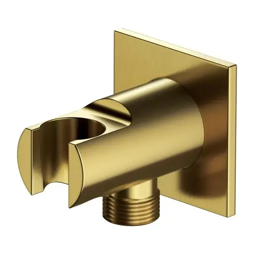 OMNIRES - Presa d'acqua a muro con supporto doccia, color oro spazzolato 8873C-KGLB