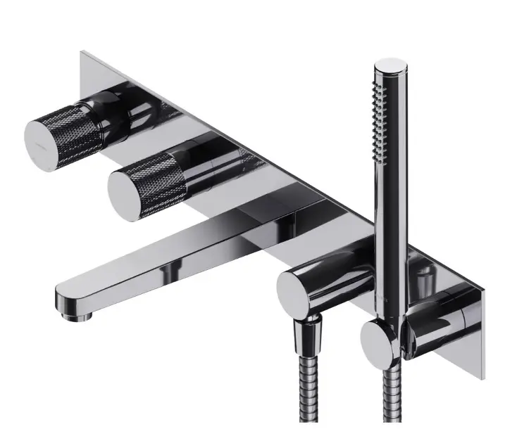 E-shop OMNIRES Contour - Vaňová batéria pod omietku, 5-otvorová inštalácia, s telesom, s príslušenstvom, chróm CT8037-1CR