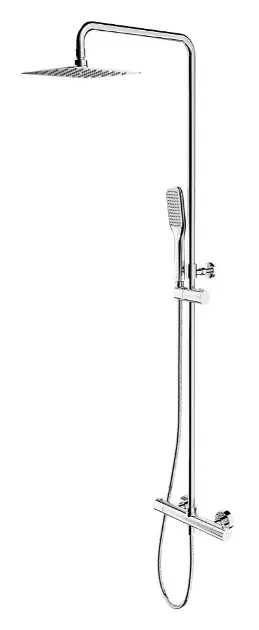 E-shop OMNIRES Y - Sprchový set s termostatom, 20x20 cm, chróm Y1244X-6-KCR