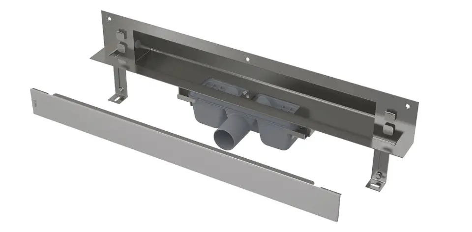 Alca - Odtokový systém Spa 105 cm, na zabudovanie do steny, nerezová mat APZ5-SHADE-1050IIJ1